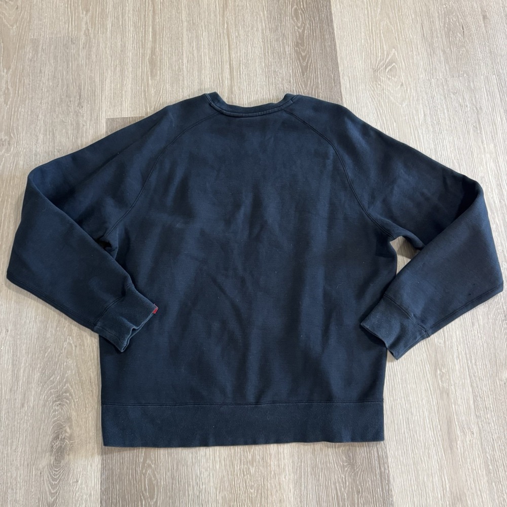 Vintage‎ Y2K Nike Black Big Swoosh Pullover Fleece Sweatshirt Size XXL - Picture 4 of 7